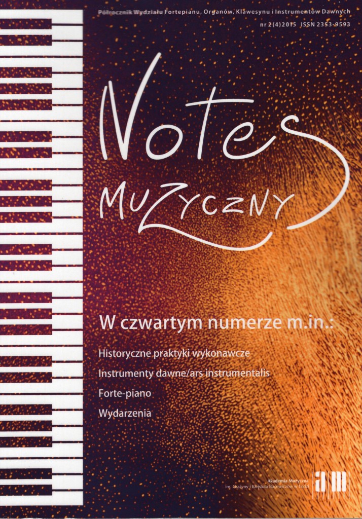 Notes muzyczny nr 4 – Ars musica